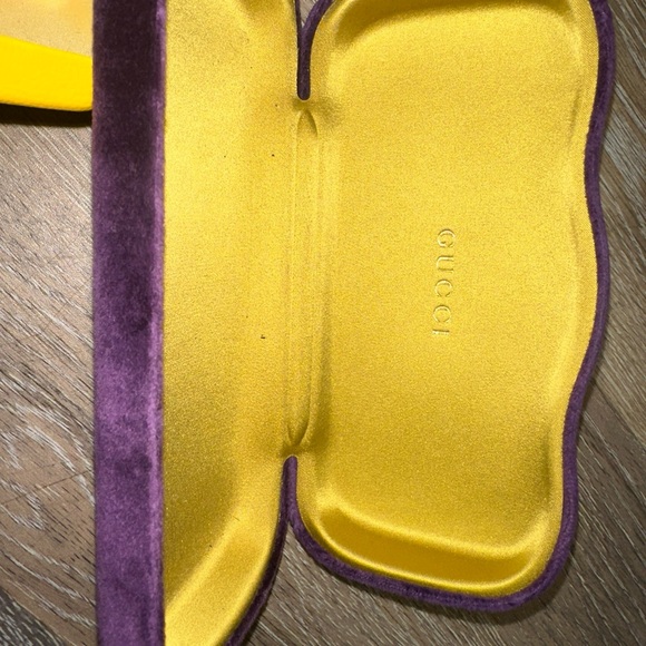Lot of 2 empty glasses holder Gucci & Swarovski Purple/Yellow One Size - Picture 9 of 9